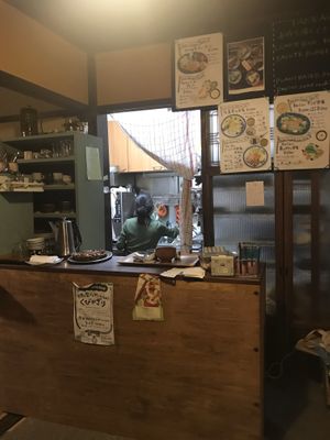 Counter at Organic House Salute in Kyoto