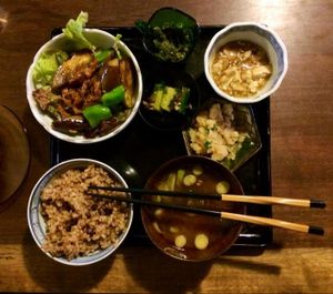 Set lunch  at Organic House Salute in Kyoto