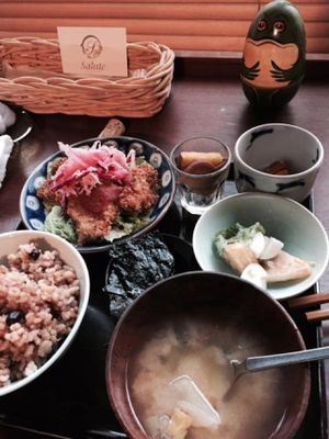 Lunch Set menu at Organic House Salute in Kyoto