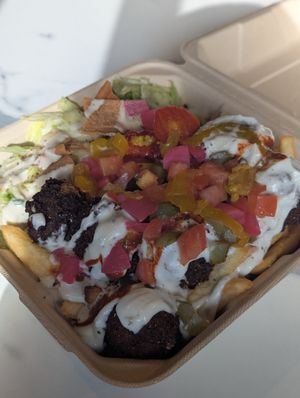 Falafel box at Osmow's Shawarma - Yonge St in Toronto