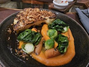 Roasted coliflower at Mirage Restoran in Kraljevo