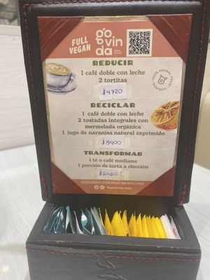 Breakfast priced as of March 2025  at Govinda - Downtown in Mendoza