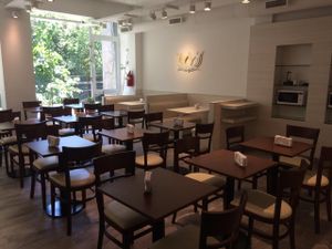 upstairs eating area is gorgeous too! at Govinda - Downtown in Mendoza