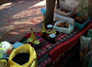 From Margot: pastries (empanadas), cookies, marmalade, fruit puddings (recommended!), and more.  at Bioferia in Mendoza