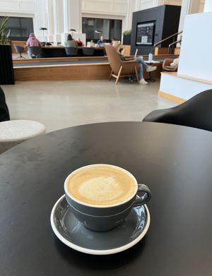 Decaf latte with oat milk at FRGMNT Coffee - EP in Eden Prairie