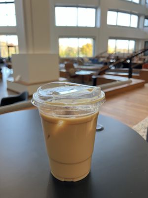 Iced coffee with Koatji. If you haven’t had Koatji before, it’s worth a try! It’s different from other milk alternatives, in a very good way!  at FRGMNT Coffee - EP in Eden Prairie