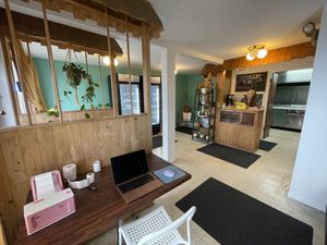 Entire space. Mostly a pick up option but has some seating  at Vibrant Life in Moncton