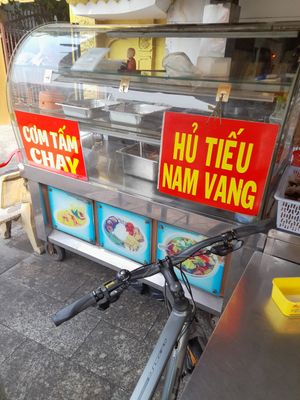 Signs on the pavement kitchen at An Dong in Ho Chi Minh City