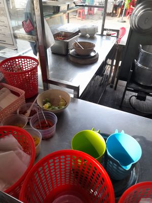 Outside kitchen at An Dong in Ho Chi Minh City