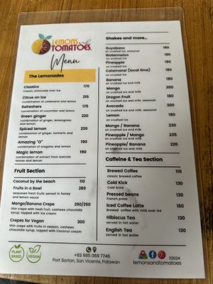   at Lemons and Tomatoes in San Vicente Palawan