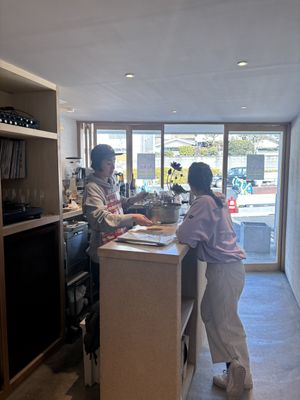 Enjoy food at the bar   at Vegan Soba Tokyo Ayler in Tokyo