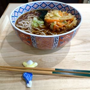 Soba with tempura   at Vegan Soba Tokyo Ayler in Tokyo