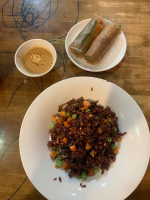 Fried rice and spring rolls 😍 at Khai Minh 1 in Ho Chi Minh City