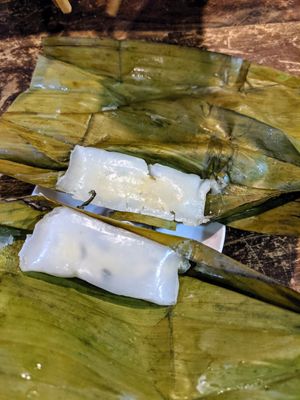 Dumplings wrapped in banana leaf at Khai Minh 1 in Ho Chi Minh City