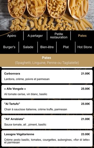 Menu  at Restaurant Quai 5 in Mons