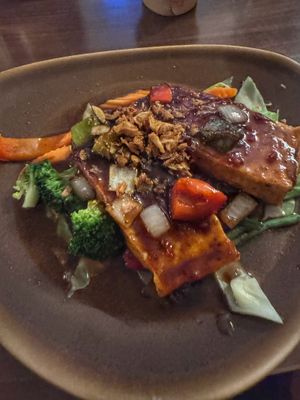 Tamarind tofu steak   at Thairiffic Restaurant in Glasgow