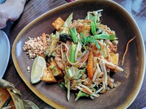 Pad Thai with no egg at Thairiffic Restaurant in Glasgow