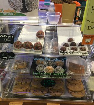 Desserts for sale. Cake Pops, Truffles, Date n' Nuts Powerballs, Cookies. at Bombay Food Junkies in St Louis
