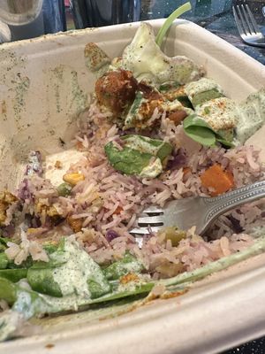 I forgot to take a pic before we demolished our food!  at Bombay Food Junkies in St Louis