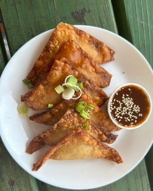 Lions Mane Krab Rangoon Wantons at Bombay Food Junkies in St Louis