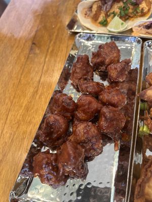 Vegan chicken wings  at Bombay Food Junkies in St Louis