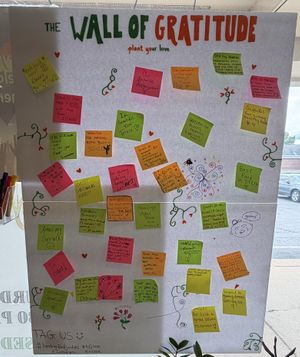 wall of gratitude!  at Bombay Food Junkies in St Louis
