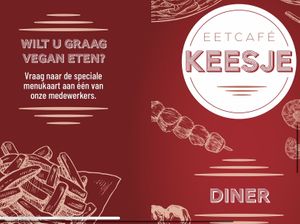 Aparte menukaart voor vegans te vragen! at Eetcafé Keesje in Den Dungen