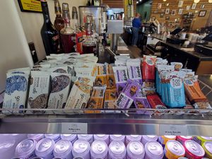 Selection of vegan protein bars available for purchase at Stroll Café & Wine Bar in Portsmouth