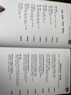 Menu 1  at OM - Vegan Bistro in Qui Nhon