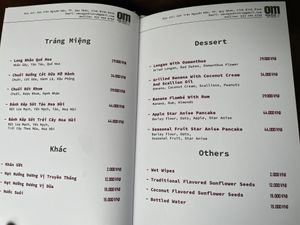 Menu 6  at OM - Vegan Bistro in Qui Nhon