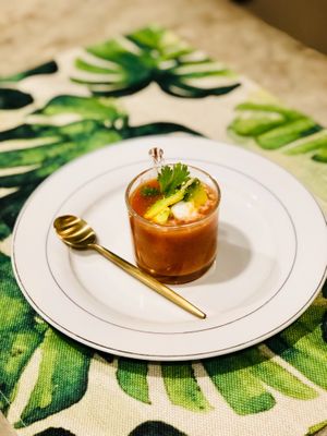 gazpacho at Dalia in Puerto Escondido