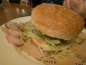 Katsu burger  at The Raven in Chester