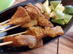 Satay at Yuan Vegetarian Bistro in East Singapore