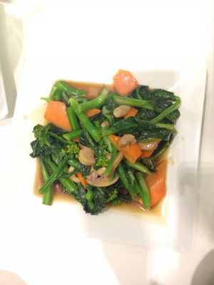 stir fried kai lan at Yuan Vegetarian Bistro in East Singapore