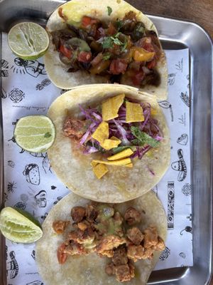 Trio of tacos   at Lola's Cantina Mexicana - Uluwatu  in Pecatu