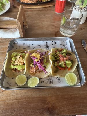 Vegan taco trio 😍  at Lola's Cantina Mexicana - Uluwatu  in Pecatu