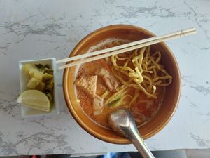 Khao soi at Jindy Vegetarian and Vegan Restaurant - ครัวเจอินดี้  in Chiang Mai