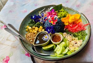 Vegan rice salad at The Nature Samui in Koh Samui