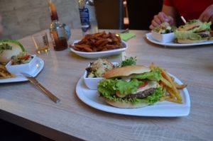 Madagaskar Burger & Sweet Potatoes at The Tasty Leaf in Nuremberg