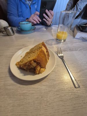 Vegan biscoff cake at Whelk Coppers Tea Rooms in Sheringham