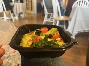 Vegan bowl with Just Egg and avocado   at The Queen Bean Coffee & Social House in Modesto