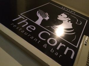 The sign outside  at The Corn in Phnom Penh
