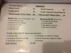 Menu (Aug 2019) at The Corn in Phnom Penh