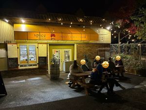 UPDATE: the seating area is now covered! at Spice Waala - Rainier Ave in Seattle