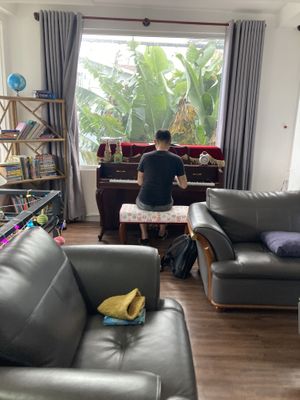 Piano in the living roomm  at Dalat Harmony Garden in Da Lat