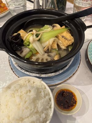 Mushroom hot pot  at Veggie Inn  in Footscray