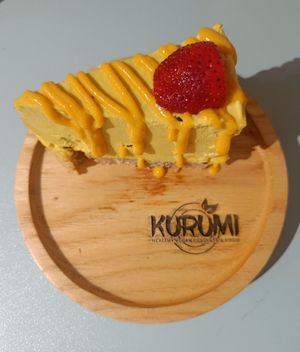 Passion mango cheesecake at KURUMI - Healthy Vegan Food & Desserts in Hoi An