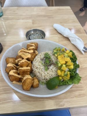 Crispy tofu with mango   at KURUMI - Healthy Vegan Food & Desserts in Hoi An
