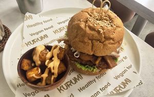Chickpea king oyster burger at KURUMI - Healthy Vegan Food & Desserts in Hoi An