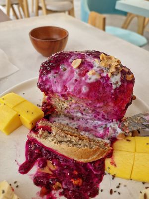 Pancake texture at KURUMI - Healthy Vegan Food & Desserts in Hoi An